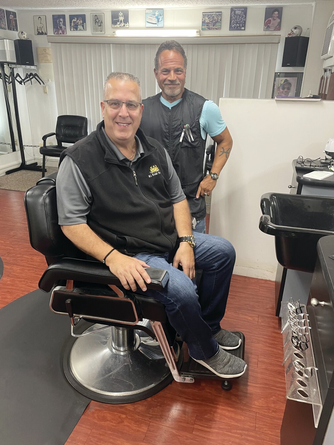 Dave takes a break from his job to greet longtime customer and loyal friend Tim Silvia (who also happens to be well-known throughout the region as a successful realtor at RI Real Estate Services!)